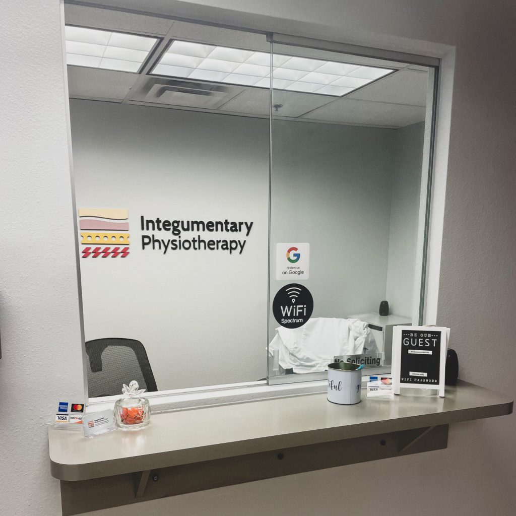 Integumentary Physiotherapy Clinic Reception Window